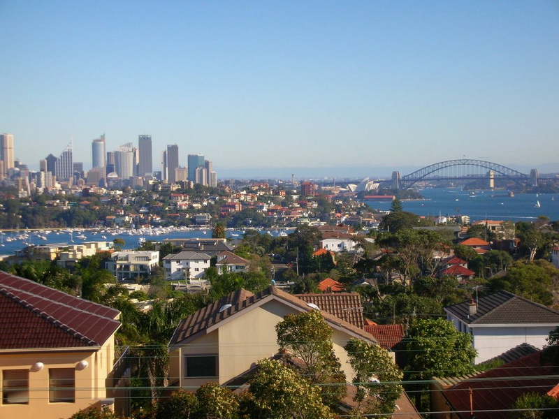 View of city from Dover heights